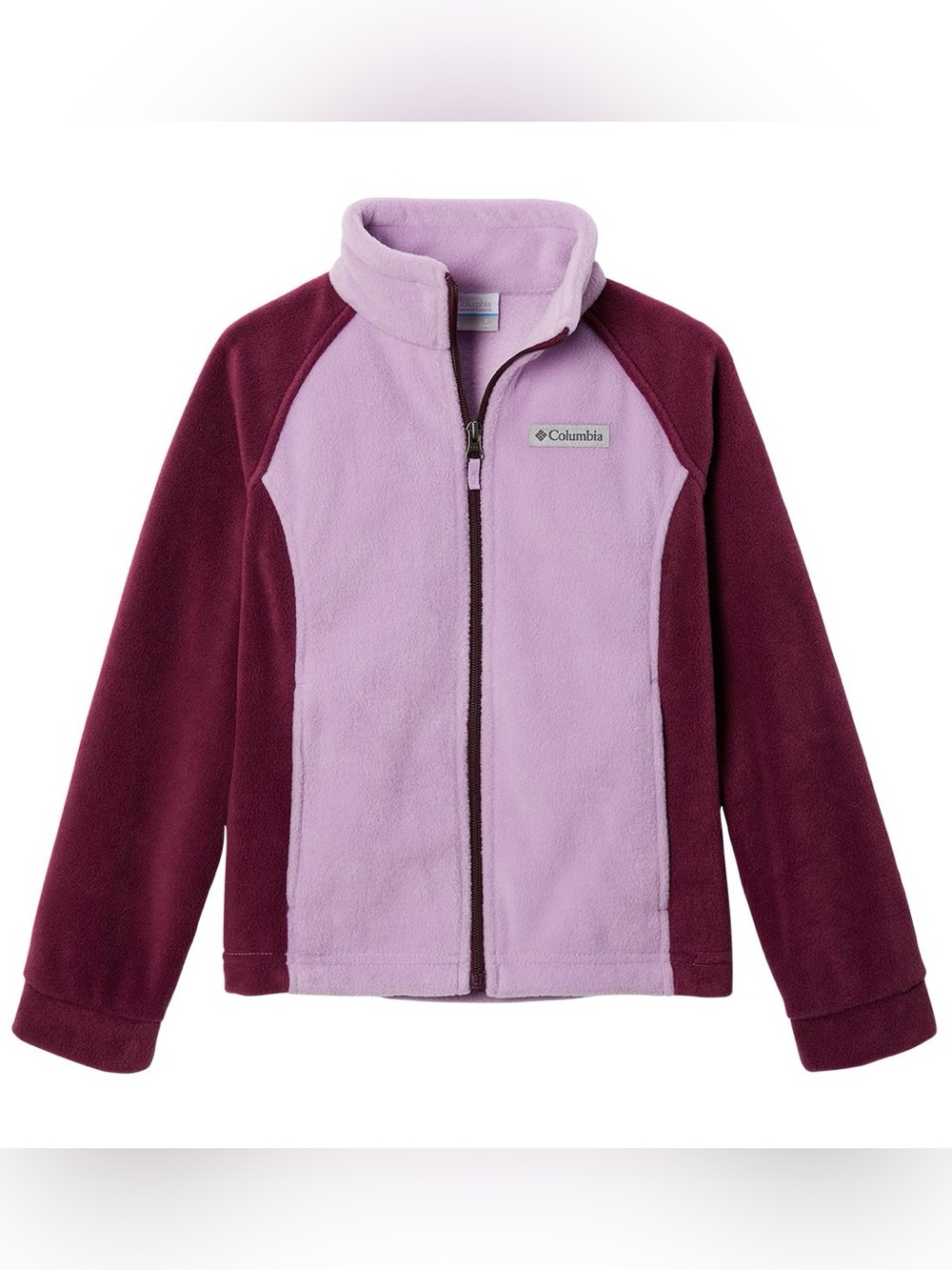 Columbia Kids' Benton Springs Purple Fleece Jacket Zip Up Sweater Size Small 7-8